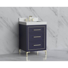 Madeli B865-24-001-LY-SA-HY-PC - Vision 24'' Free standing Vanity Cabinet in Sapphire/HW: Handles/Feet Polished Chrome(PC