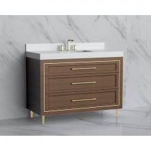 Madeli B865-48C-001-LR-BR-HR-BN - Madeli Vision 48C'' Free standing Vanity Cabinet in Brandy/HW: Handles/Feet Brushed Nick