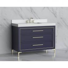Madeli B865-48C-001-LY-SA-HY-PC - Madeli Vision 48C'' Free standing Vanity Cabinet in Sapphire/HW: Handles/Feet Polished C