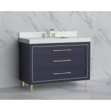 Madeli B865-48C-001-LR-SA-HR-PC - Vision 48C'' Free standing Vanity Cabinet in Sapphire/HW: Handles/Feet Polished Chrome(P