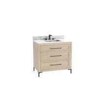Madeli B866-48C-001-LY-NO-HY-PC - Vision SE 48C'' Free standing Vanity Cabinet in Natural Oak/HW: Handle & Feet Polish