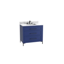 Madeli B866-48C-001-LY-SA-HY-PC - Vision SE 48C'' Free standing Vanity Cabinet in Sapphire/HW: Handles/Feet Polished Chrom