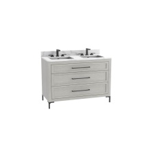 Madeli B866-48D-001-LY-CG-HY-PC - Vision SE 48D'' Free standing Vanity Cabinet in Coastal Grey/HW: Handles/Feet Polished C