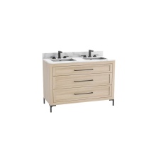 Madeli B866-48D-001-LY-NO-HY-PC - Vision SE 48D'' Free standing Vanity Cabinet in Natural Oak/HW: Handle & Feet Polish