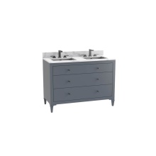 Madeli B870-48D-001-CL-TG-HK-PC - Legacy 48D'' Free standing Vanity Cabinet in Studio Grey/HW: Polished Chrome(PC)