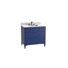 Madeli B871-42-001-CL-SA-HK-PC - Classique 42'' Free standing Vanity Cabinet in Sapphire/HW: Polished Chrome(PC)