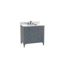 Madeli B872-48C-001-CL-TG-HK-PC - Heirloom 48C'' Free standing Vanity Cabinet in Studio Grey/HW: Polished Chrome(PC)