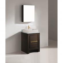 Madeli B999-24-001-WA-SB - Madeli Vicenza 24'' Free Standing Walnut/HW: Satin Brass(SB)