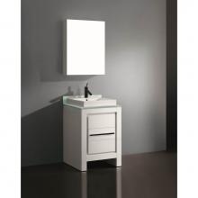Madeli B999-24-001-WH-BN - Madeli Vicenza 24'' Free Standing White/HW: Brushed Nickel(BN)