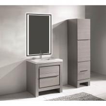 Madeli B999-30-001-AG-PC - Madeli Vicenza 30'' Free Standing Ash Grey/HW: Polished Chrome(PC)