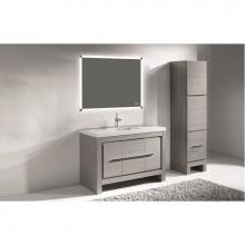 Madeli B999-48C-001-AG-PC - Madeli Vicenza 48C'' Free Standing Ash Grey/HW: Polished Chrome(PC)