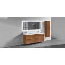 Madeli B500-60D-002-NW - Cube 60D'' Wall hung  Vanity Cabinet in Natural Walnut