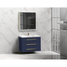 Madeli B820-36-002-SA-HP-PC - Epic 36'' Wall hung Vanity Cabinet Sapphire Finish/HW: Polished Chrome(PC)