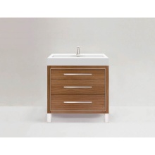 Madeli B860-36-001-LL-NW-NP-PC - Estate 36'' Free Standing Vanity Cabinet in Natural Walnut/HW: No handles - Feet in  Pol