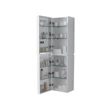 Madeli LCER-161560-L002-GW - Madeli Euro 16'' Wall Hung Linen Cabinet L Hinged in Glossy White