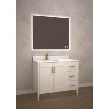 Madeli B710-36-001-MW-NP - Madeli Encore 36'' Free Standing Vanity Matte White// No Handles