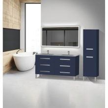 Madeli B830-60D-001-LL-SA-HP-PC - Icon 60D'' Free standing Vanity Cabinet in Sapphire/HW: Polished Chrome(PC)