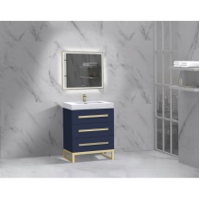 Madeli B830-24-001-LC-SA-HP-PC - Icon 24'' Free standing Vanity Cabinet in Sapphire/HW: Polished Chrome(PC)