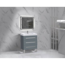 Madeli B830-24-001-LL-TG-NP-PC - Icon 24'' Free standing Vanity Cabinet in Studio Grey/HW: Polished Chrome(PC)
