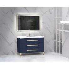 Madeli B830-48C-001-LL-SA-HP-PC - Icon 48C'' Free standing Vanity Cabinet in Sapphire/HW: Polished Chrome(PC)