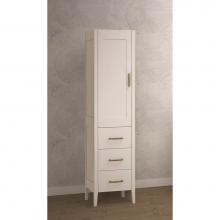Madeli LCEN-181876-L001-MW-MB - Madeli Encore 18'' Free Standing Linen Cabinet L Hinged in Matte White