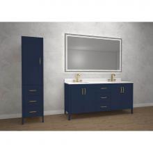 Madeli LCEN-181876-L001-SA-PC - Madeli Encore 18''W x 18''D x 76''H Free Standing Linen Cabinet L Hi