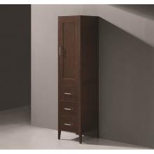 Madeli LCEN-181876-R001-BR-PN - Madeli Encore 18''W x 18''D x 76''H Free Standing Linen Cabinet R Hi