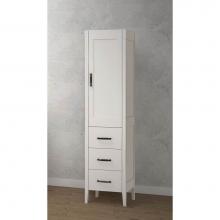 Madeli LCEN-181876-R001-WH-MB - Madeli Encore 18''W x 18''D x 76''H Free Standing Linen Cabinet R Hi