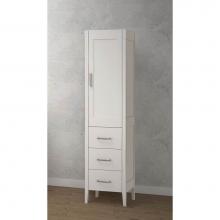 Madeli LCEN-181876-R001-WH-PC - Encore 18''W x 18''D x 76''H Free Standing Linen Cabinet R Hinged In