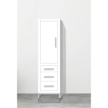 Madeli LCES-201871-L001-LC-WH-H9-PC - Estate 20''W x 18''D x 76''H Free Standing Linen Cabinet L Hinged In