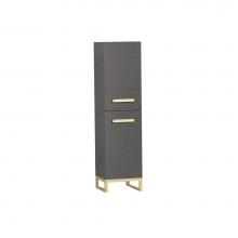 Madeli LCOM-201876-L001-LC-AG-HP-SB - Madeli Savvy 20''W x 18''D x 76''H Free Standing Linen Cabinet L Hin