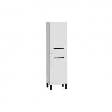 Madeli LCOM-201876-L001-LL-WH-H9-SB - Madeli Savvy 20''W x 18''D x 76''H Free Standing Linen Cabinet L Hin