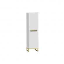 Madeli LCOM-201876-R001-LC-WH-H3-MB - Madeli Soho 20''W x 18''D x 76''H Free Standing Linen Cabinet R Hing