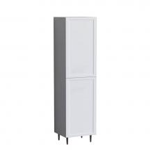 Madeli LCTR-201871-R001-LR-WH-NP-PC - Madeli Portrait 20''W x 18''D x 76''H Free Standing Linen Cabinet R