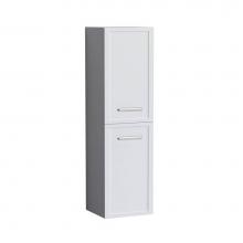 Madeli LCTR-201871-R002-WH-HP-PN - Madeli Contour 20''W x 18''D x 71''H Wall Hung Linen Cabinet R Hinge