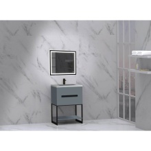 Madeli B080-24-001-LC-TG-MB - Loft 24'' Free Standing Vanity Cabinet Studio Grey/HW: Matte Black(MB)