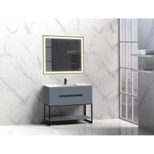 Madeli B080-36-001-LC-TG-PC - Loft 36'' Free Standing Vanity Cabinet Studio Grey/HW: Polished Chrome(PC)
