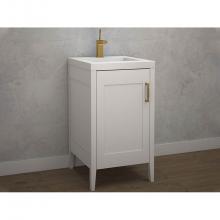 Madeli B710-20-001-WH-BN - Encore 20''. White Free Standing Cabinet Brushed Nickel Handles (X1) 19-5/8''X