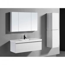 Madeli B990-48C-002-WH-MB - Venasca 48''. White Wall Hung Cabinet.1-Bowl
