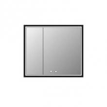 Madeli MC-IL3636R-RM-04-R24-BN - Illusion Lighted Mirrored Cabinet , 36''X 36''-12L/24R - Recessed Mount, Brus.