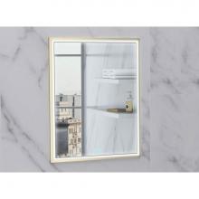 Madeli MC-IL2436-RM-04-R00-SB - Madeli Illusion Lighted Mirrored Cabinet, Recessed Mount, 24'' x 36'' x 4-3/4&