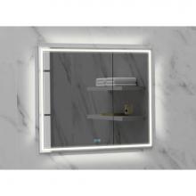 Madeli MC-IL3636L-RM-04-L24-PC - Madeli Illusion Lighted Mirrored Cabinet, Recessed Mount, 36'' x 36'' x 4-3/4&