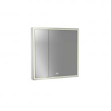 Madeli MC-PI3636R-SM-04-R24-PC - Madeli Pioneer Lighted Mirrored Cabinet, Surface Mount, 36'' x 36'' x 4-3/4&ap