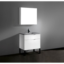 Madeli B200-30-021-LS-WH-PC - Milano 30'' Free Standing Vanity Cabinet White/HW: Polished Chrome(PC)