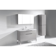 Madeli B200-48C-021-LL-AG-PC - Milano 48C'' Free Standing Vanity Cabinet Ash Grey/HW: Polished Chrome(PC)