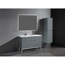Madeli B200-48C-021-LC-TG-MB - Milano 48C'' Free Standing Vanity Cabinet Studio Grey/HW: Matte Black(MB)
