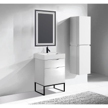 Madeli B200-24-021-LC-WH-PC - Milano 24'' Free Standing Vanity Cabinet White/HW: Polished Chrome(PC)