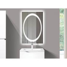 Madeli Im-Mu2436-00 - Muse Illuminated Oval Slique Mirror, 24''X 36''. Lumentouch On/Off Dimmer, Swi