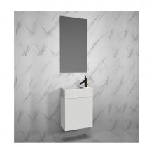 Madeli B050-19-002-GW - Madeli Petite 19'' Wall Hung Cabinet Glosssy White Finish