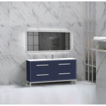 Madeli B460-60C-001-LC-SA-NP-PC - Pinnacle  60C'' Free Standing Vanity Cabinet in Sapphire/HW:  Polished Chrome(PC)